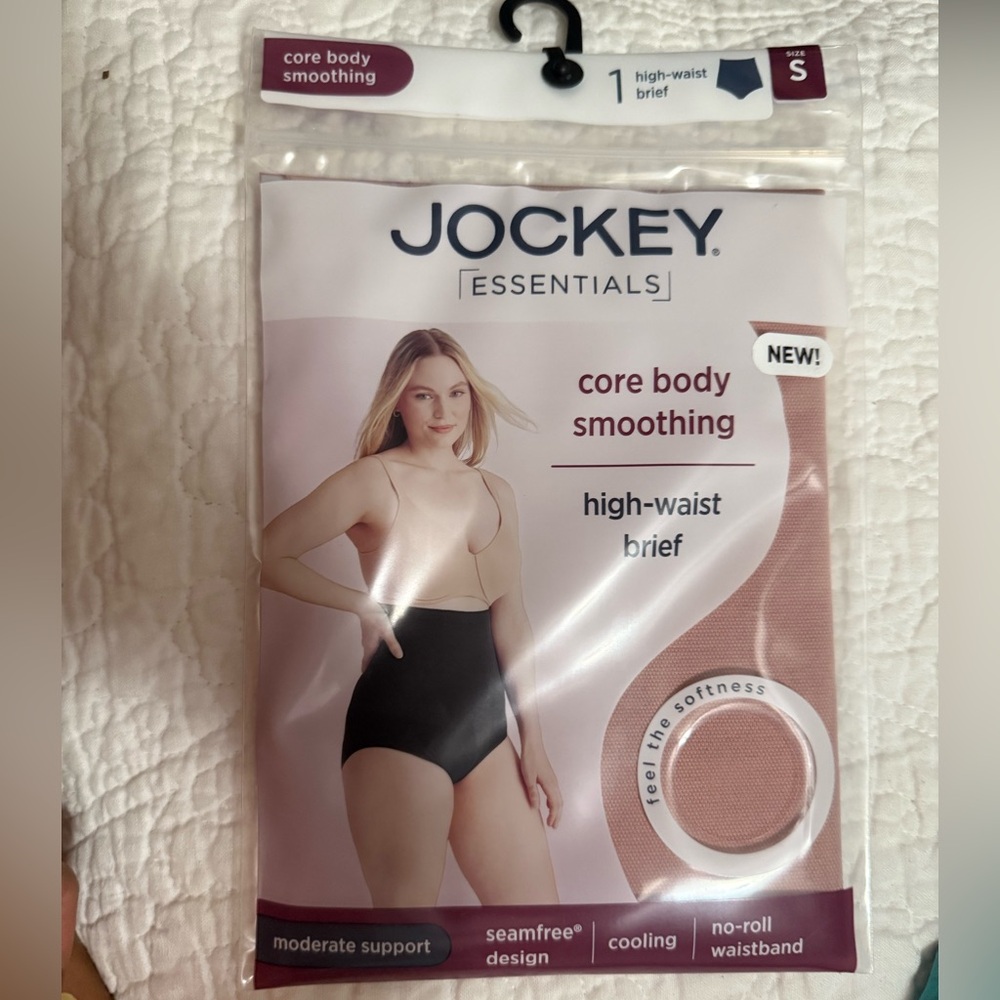 NWT size Small Pink Jockey Essentials High-Waist Brief